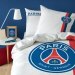 Psg retro white parure de lit x cm housse de couette ou personnes x cm + taies d'oreiller x cm imprim��es ...