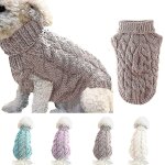 Pulls pour animaux de compagnie col roul� pour chien pulls tricot�s pulls chauds tricots outwear cold ...
