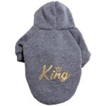Pull a capuche de styliste avec imprim roi et reine en or, vtement de grande taille pour automne et ...
