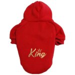 Pull a capuche de styliste avec imprim roi et reine en or, vtement de grande taille pour automne et ...