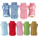 Pull chaud a col roul� pour chien et chat, v�tement d'hiver tricot� pour chiot, chihuahua, chien teddy, ...