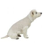 Pull pour chien tricot beige