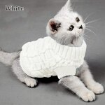 Pull a col roul tress pour chien et chat, vtement d'hiver chaud pour petit animal de compagnie, manteau ...
