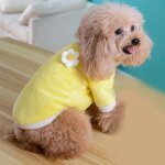 Pull a fleurs en peluche mignon pour animaux de compagnie, veste teddy bichon, sweats a capuche pour ...