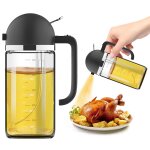 Pulvérisateur d'huile d'olive etanche 2 en 1, bouteille de pulvérisation d'huile de 550ml avec verseur, ... Pulvérisateur d'huile d'olive etanche 2 en 1, bouteille de pulvérisation d'huile de 550ml avec verseur, ...