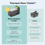 Puraluce a3lite fontaine a eau pour chat inox - réservoir 3, 3 l avec filtration triple - silencieuse ... Puraluce a3lite fontaine a eau pour chat inox - réservoir 3, 3 l avec filtration triple - silencieuse ...