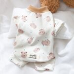 Pyjama fin a quatre pattes pour animaux de compagnie, pull mignon pour petit chien, v�tements de maison ...