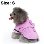 Pyjama d'hiver a capuche en flanelle douce et epaisse, serviette de bain pour chien a schage rapide ...