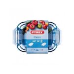 Pyrex - ensemble de plats de cuisson au four pyrex classic transparent verre borosilicat (2 pcs)