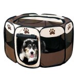 Qianle parc enclos de chien octogonal cage pour chiots et petits animaux pliable café 73 x 73 x 43 cm ... Qianle parc enclos de chien octogonal cage pour chiots et petits animaux pliable café 73 x 73 x 43 cm ...