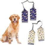 Qxer - 2 paire coudire pour chien, genouillres pour animaux de compagnie, manchon de rcupration pour ...