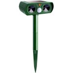 Rpulsif a ultrasons solaire, rpulsif chat ultrason solaire ip65 etanche, dissuasion de renard chat ...