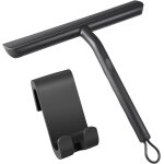 Raclette de douche nettoyage sans traces pour porte en verre, raclette salle de bain avec support - 21cm, ...