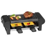 Raclette gril 2 personnes clatronic rg 3592 noir