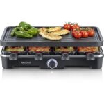 Raclette grill 1400w th 8 pers revetement ceramique severin - 9670