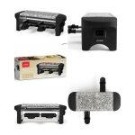 Raclette avec pierre de cuisson 350w noir duo 2 mini po�lons anti adh�rents noir