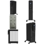 Radiateur à bain d'huile - digital vintage noir - 2000w - 3 réglages de chaleur - télécommande incluse ... Radiateur à bain d'huile - digital vintage noir - 2000w - 3 réglages de chaleur - télécommande incluse ...