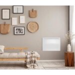 Radiateur lectrique fixe a inertie seche cramique 1000w oceanic rubis - design galb - blanc - nf