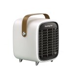 Radiateur soufflant en c�ramique au design r�tro blanc