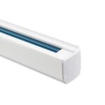 Rail triphas� aluminium 2 m�tres pour spots led (3 allumages) blanc