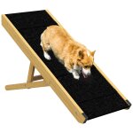 Rampe pour chien et chat - escalier pour chien pliable r�glable en hauteur 24 - 47, 5 cm - bois polyester ...