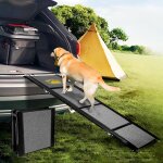 Rampe pour chien pliable extra longue 170 cm avec surface de tapis antidrapante pour petits, moyens ...