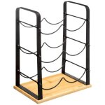 Range - bouteilles 6 compartiments  nera  38cm noir