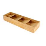 Range - couverts en bambou 5 compartiments pour tiroir avec pieds antid�rapants cheffinger beige