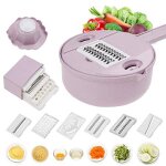 Rpe ronde de cuisine multifonction, coupe - tranche, hachoir, coupe - lgumes, rpe a fruits eplucheur ...