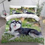 Rauque housse de couette x imprim�� d chien de compagnie parure de lit personnes ado fille enfants microfibre ...