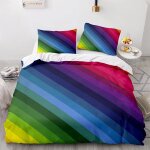 Rayures rayure ray��e housse de couette personne doux confortable microfibre parure de lit enfant x cm ...