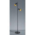 Reality nina lampadaire nina classic a 2 bras multiples, noir avec interrupteur au pied