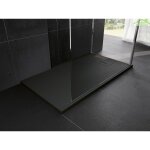 Receveur de douche recoupable novellini novosolid noir 150x80 cm - noir - noir - -