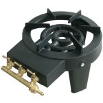 Ribiland - r�chaud � gaz 2 feux quadripatte en fonte 8kw prf390