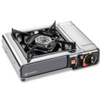 Réchaud à gaz nomade inox kemper + 4 cartouches 227gr 2200w allumage piezo sécurité insert gaz Réchaud à gaz nomade inox kemper + 4 cartouches 227gr 2200w allumage piezo sécurité insert gaz