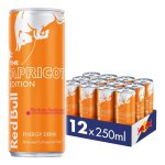 Red bull boisson energ�tique abricot - fraise 12x250ml 3l - energie, vitalit�, caf�ine, boisson dynamisante, ...