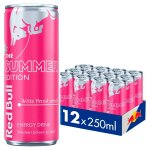 Red bull boisson energ�tique p�che blanche 12x250ml - 3l, energie, vitalit�, boisson dynamisante, sans ...