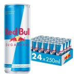 Red bull boisson energ�tique sans sucre 24x250ml - 6l, energie, vitalit�, sans calories, boisson dynamisante, ...