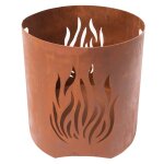 Redfire chemine de jardin fait  la main kiruna rouille acier