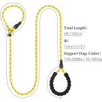 R�fl�chissant laisse coulissante, laisse corde de dressage pour petits chien, Ø12mm x 185cm, jaune