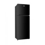 Rfrigrateur double porte 300l net - classe e - conglateur. 4 clayettes verre, noir. rdp300ne