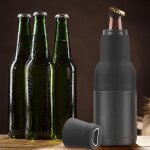 Refroidisseur de bouteille en acier inoxydable 304, double isolation, isol sous vide, canette de bire, ...