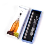 Refroidisseur de bouteille de vin en acier inoxydable, bton de refroidissement avec arateur et bec ...