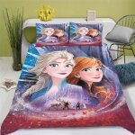 La reine des neiges - parure de lit - pour adolescents - en microfibre - impression d - housse de couette ...
