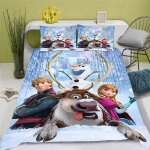 La reine des neiges parure de lit, elsa parure de lit, pour adolescents, en microfibre, impression d, ...