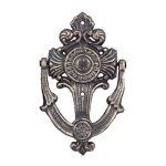 Relaxdays antique heurtoir de porte, en fonte, � motif, pour porte avant, h x l x p: 18x 10x 4cm, bronze ...