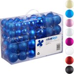 Relaxdays, bleu, lot de 100, décoration, polies, scintillantes et luisantes, boule de noël ? 3, 4&6 cm, ... Relaxdays, bleu, lot de 100, décoration, polies, scintillantes et luisantes, boule de noël ? 3, 4&6 cm, ...