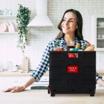 Relaxdays chariot de courses pliable poussette de march� poign�e t�l�scope pliable caddie