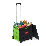 Relaxdays chariot de courses pliable poussette de march� avec roulettes et couvercle