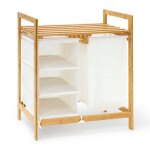 Relaxdays panier � linge linea coffre pliable en bambou corbeille lessive salle bain
